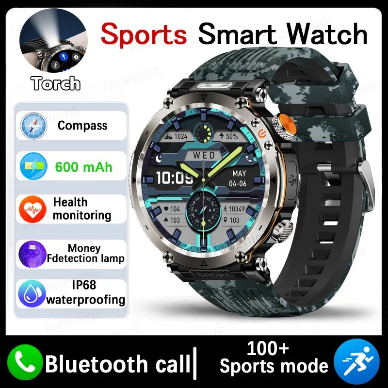 1.7-Inch Display 600mAh Large Battery Outdoor Smartwatch with Sport mode Heart Rate Bluetooth Call Smart Watch For Men 2025 NEW - Evallys.com