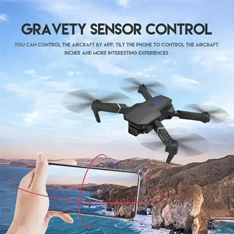 2024 E88Pro RC Drone 4K Professinal With 3 Battery 1080P Wide Angle HD Camera Foldable Helicopter WIFI FPV Height Hold Gift Toy - Evallys.com