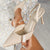 Women Pointed Toe Pumps Shoes 3.2inch High Heel Slip On Rhinestone Glitter Heels Comfy Heels for Party Working Dressy - Evallys.com