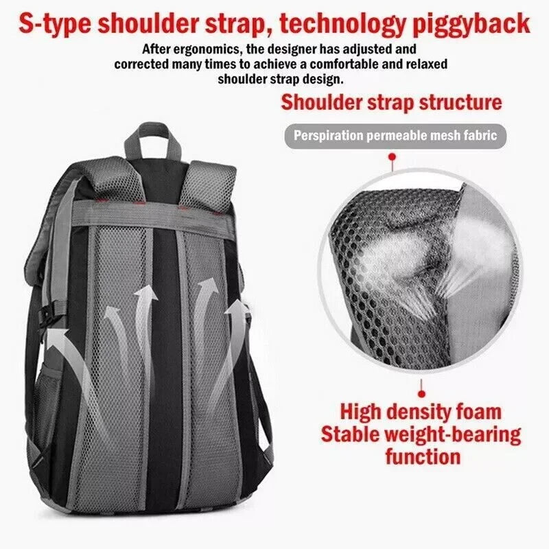 40L Water-Resistant Outdoor Hiking Backpack – Travel & School Bag - Evallys.com