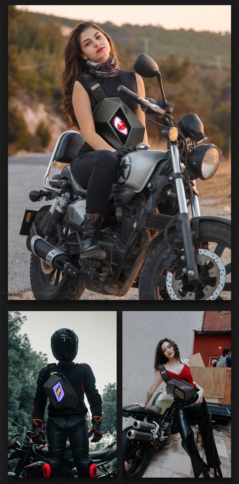 Knight Hard Shell LED Backpack – DIY Cool Style Cycling & Travel Bag - Evallys.com