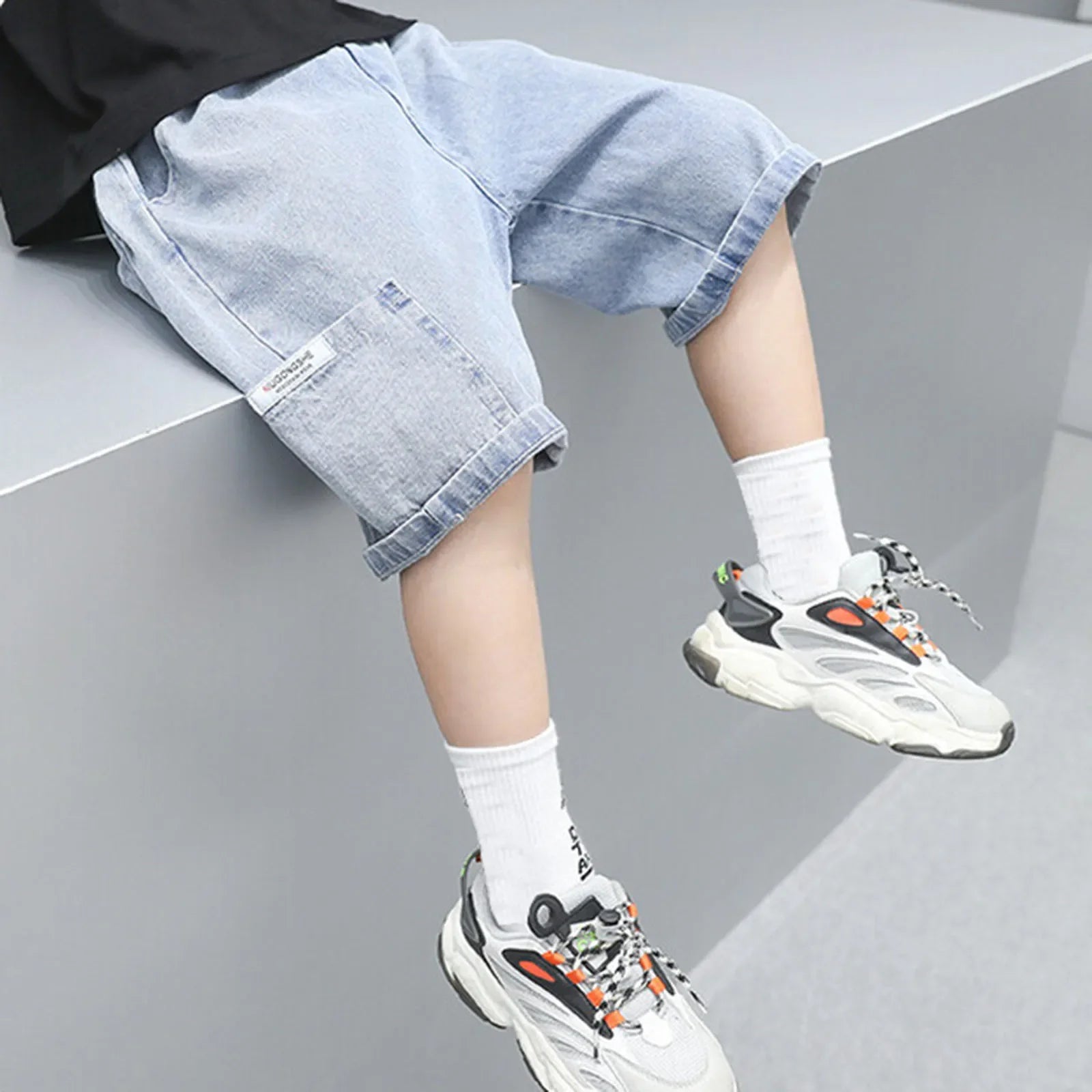 2 Year Clothes Boy Boys Denim Shorts Boys Straight Jeans Shorts Summer Casual Short With Pocket Pant - Evallys.com