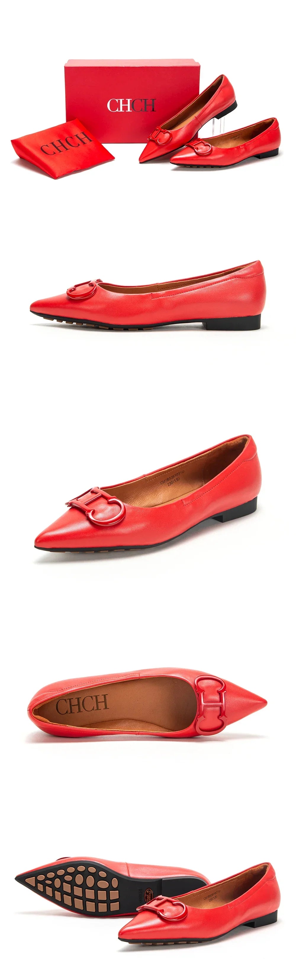 Women’s Retro Pointed Toe Flats – Classic PU Leather Office Shoes - Evallys.com