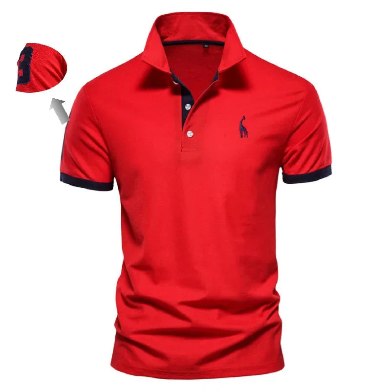 AIOPESON Embroidery 35% Cotton Polo Shirts for Men Casual Solid Color Slim Fit Mens Polos New Summer Fashion Brand Men Clothing - Evallys.com