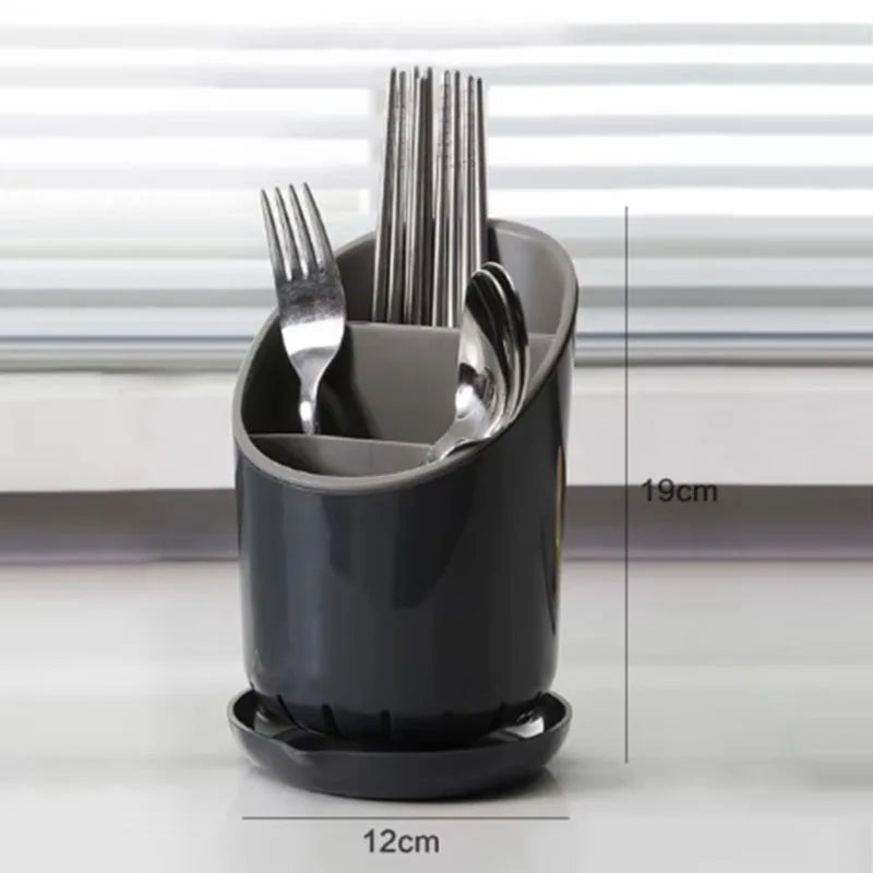 1pc Cutlery Storage Holder Plastic Drainer Drain Containers Drying Rack Tableware Table Knife Spoon Fork Container Kitchen Tool