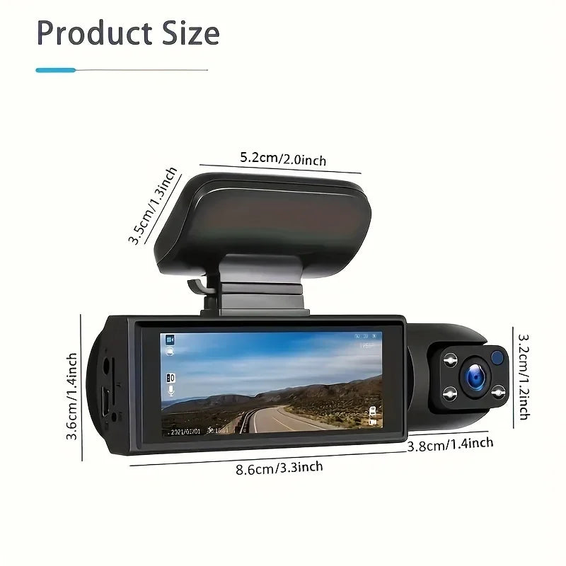 1080P WIFI Dual camera Dash Cam for cars,Front And Inside,car camera with IR Night Vision,Loop Recording,wide angle Car DVR Came - Evallys.com