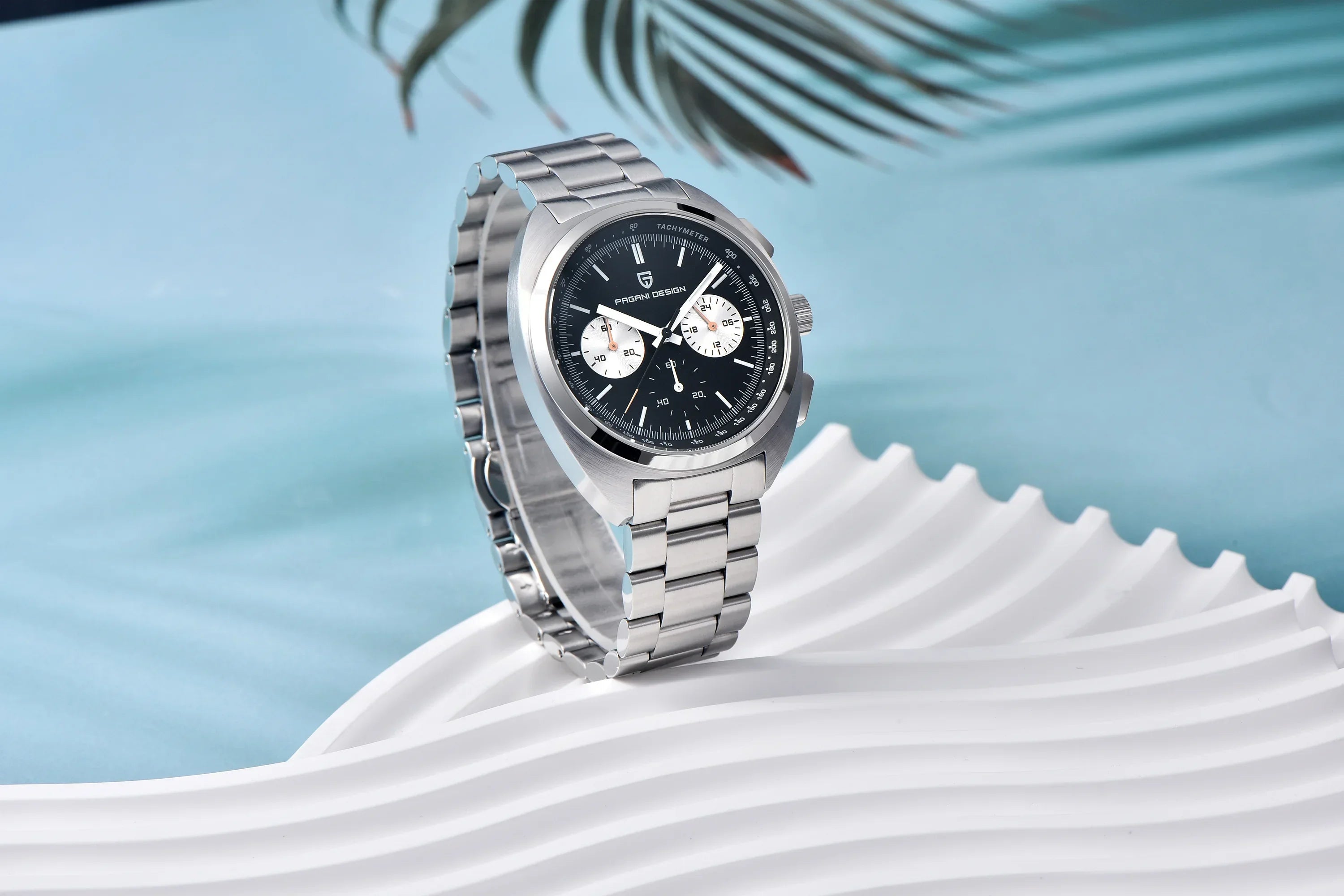 PAGANI DESIGN 2024 New Panda Dial Men Watches Luxury Quartz Watch For Men Japan VK63 Sport Chronograph Sapphire glass Wristwatch - Evallys.com