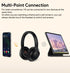 QCY H3 ANC Wireless Headphones Bluetooth 5.4 Hi-Res Audio Over Ear Headset 43dB Hybrid Active Noise Cancellation Earphones 60H - Evallys.com