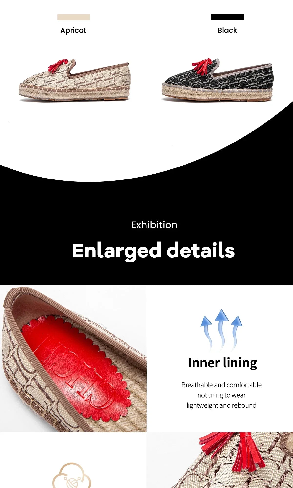 Women’s Vacation Flat Shoes – Comfortable Hemp Sole Non-Slip Walking Flats - Evallys.com