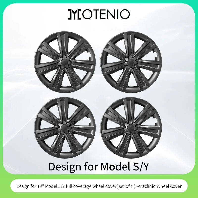 4PCS Wheel Cover For Tesla Model Y 2020-2024 19 Inch Right＆Left Hubcaps Cyclone Style Wheel Cover Replacement Accessories - Evallys.com # #