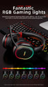 Kofire UG-05 Gaming Headphones 2.4G BT5.0 Wireless Headset With Mic RBG Light Vibration Bluetooth Earphone For PS4 PS5 PC Switch - Evallys.com
