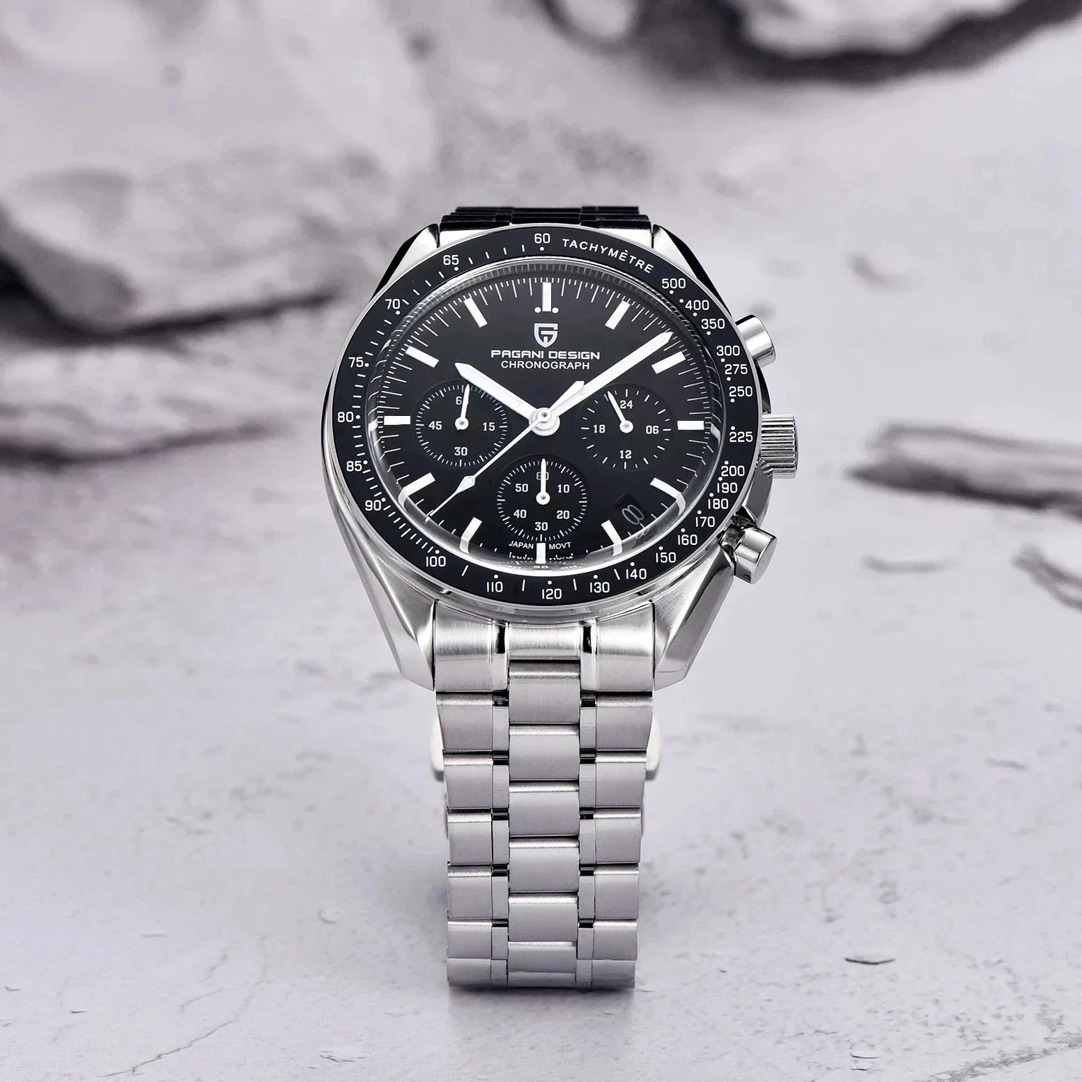 PAGANI DESIGN V4 New Quartz Men's Automatic Date Speed Chronograph Sapphire Mirror Sport Waterproof Watch All Steel VK63 Watches - Evallys.com