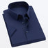 White Short-sleeved Shirt Men's Summer New Solid Color Ice Silk Thin Business Formal Casual Office No-iron Shirt Large Size 5XL - Evallys.com