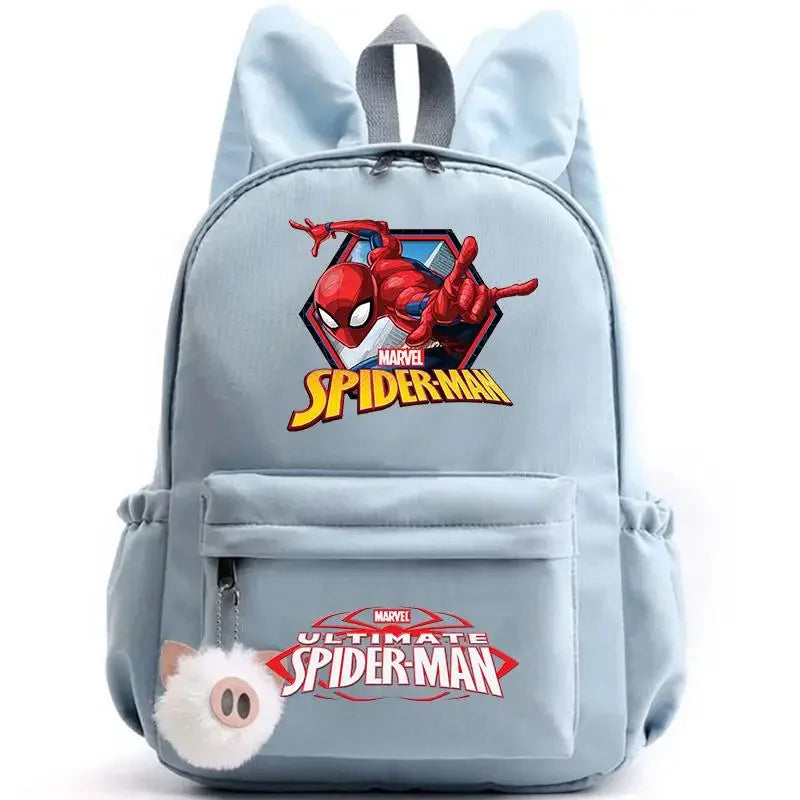 Spider Man Backpack for Girls Boys Teenager Children Rucksack Casual School Bags Travel Rabbit Ears Backpacks Mochila Travel Bag - Evallys.com