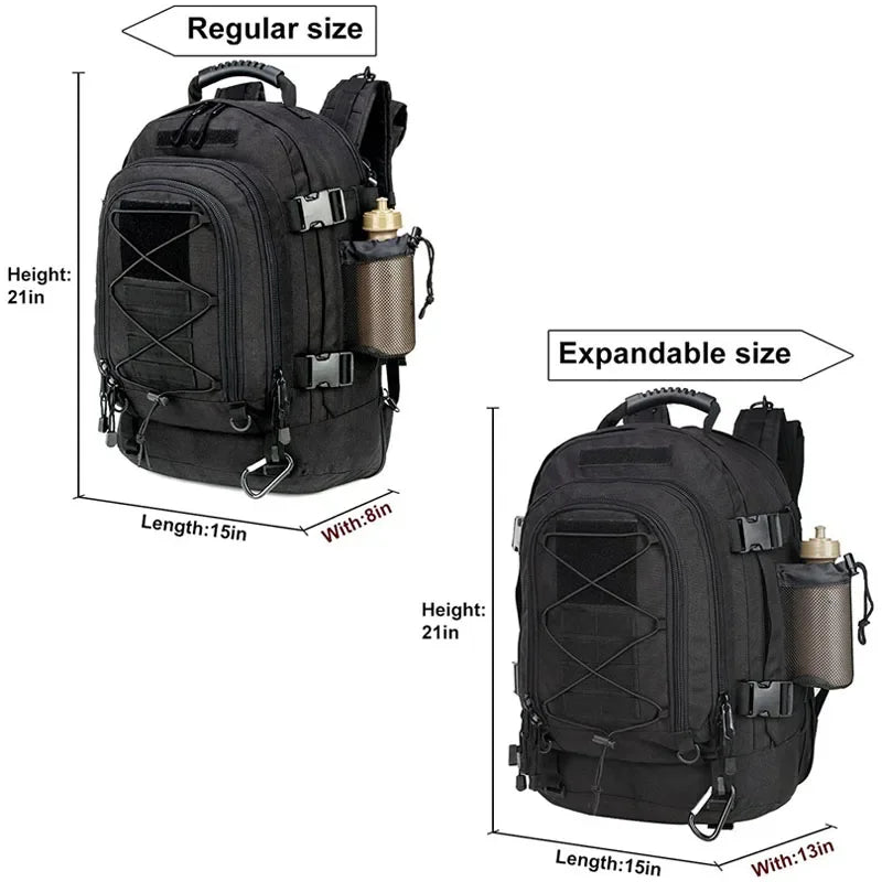 LQARMY 60L Military Tactical Backpack Army Molle Assault Rucksack Outdoor Travel Hiking Rucksacks Camping Hunting mochila hombre - Evallys.com