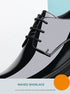 FUQIAO New Men 6/8cm Derby Shoes Patent Leather Height Increase Men Dress Shoes Formal Elevator Business Lift Shoes Bright Upper - Evallys.com