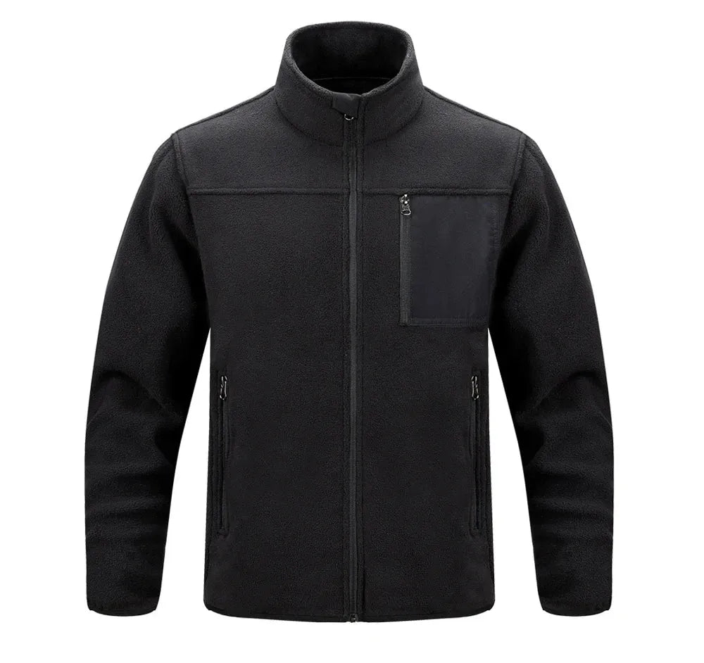 Winter Men Polartec Warm Jackets Casual Man Fleece Lined Windbreaker Coats Men Soft Shell Stand Collar Tactical Hiking Jackets - Evallys.com
