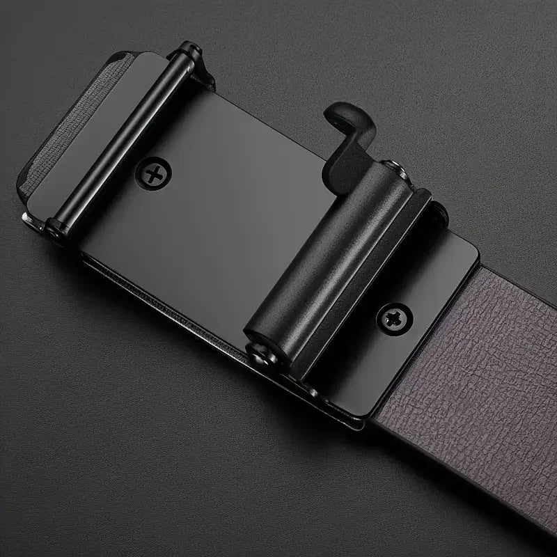 Stylish Men's PU Leather Belt - Fashion Belts for Daily Life, Leisure, Party, Festival, Work, and Business Automatic Buckle - Evallys.com