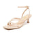 Women's Strappy Kitten Heels Square Toe Flip Flops Low Heels Ankle Strap Party Dress Thong Heeled Sandals - Evallys.com