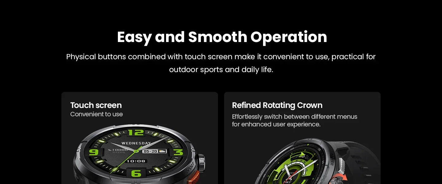 HAYLOU Solar Ultra GPS Smart Watch 1.6” AMOLED Display 60Hz Refresh Rate Bluetooth Calls 5ATM Water Resistance Sports Smartwatch - Evallys.com