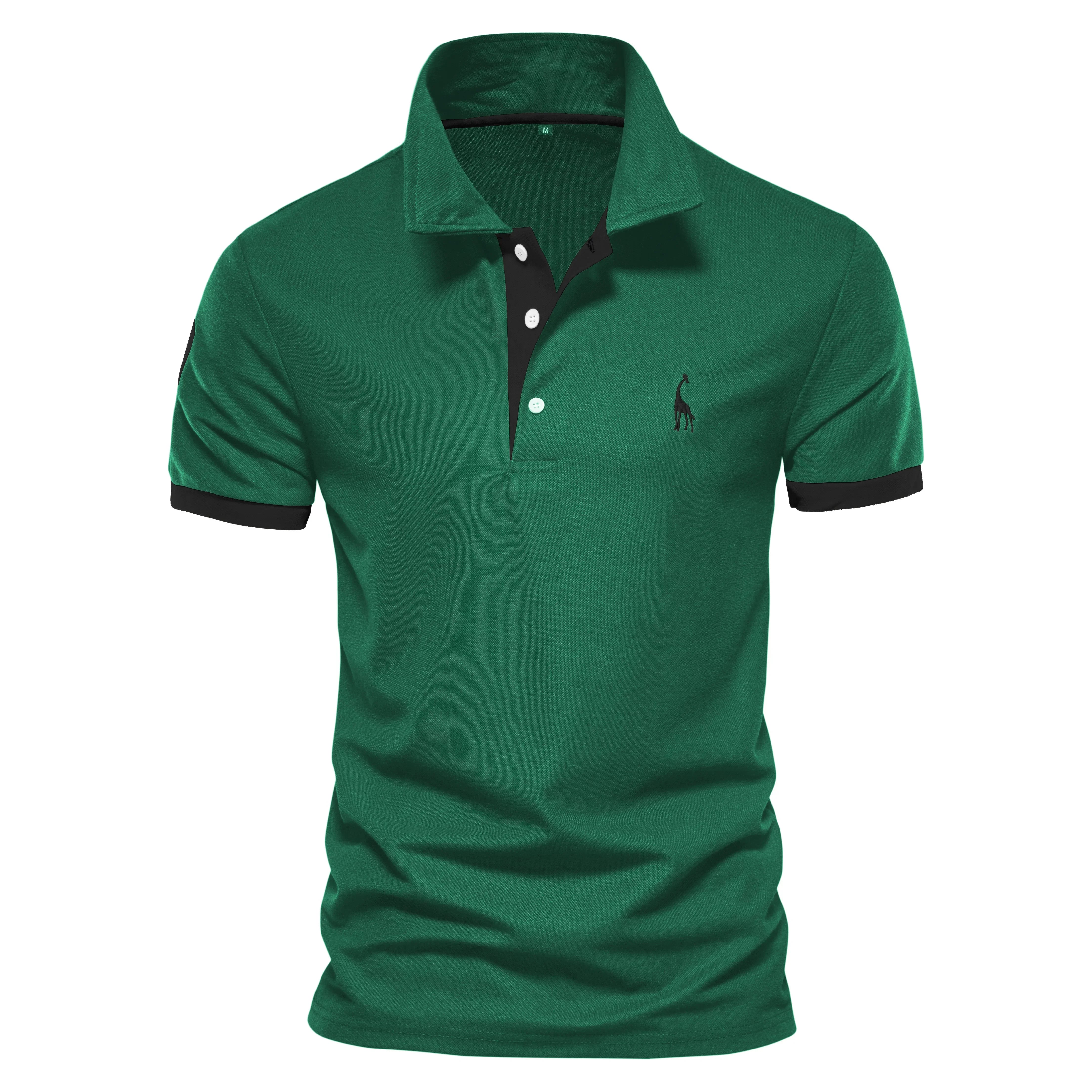 AIOPESON Embroidery 35% Cotton Polo Shirts for Men Casual Solid Color Slim Fit Mens Polos New Summer Fashion Brand Men Clothing - Evallys.com