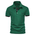 AIOPESON Embroidery 35% Cotton Polo Shirts for Men Casual Solid Color Slim Fit Mens Polos New Summer Fashion Brand Men Clothing - Evallys.com