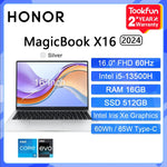 HONOR MagicBook X16 Pro 2024 Laptop Intel Core i5-13500H AMD Ryzen R5 16GB 512GB 1TB 16"Inch FHD Notebook Ultrabook Computer PC - Evallys.com
