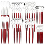 48pcs Black Gold Cutlery Set Knife Fork Coffee Spoon Dinnerware Stainless Steel Tableware Flatware Western Kitchen Silverware