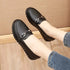 Women’s Round Toe Ballet Flats – Cute Low Heel Faux Leather Dress Shoes - Evallys.com