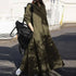 Vintage Cotton Linen Shirt Dress Women’s Autumn Long Maxi Robe - Evallys.com