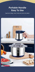 Electric Meat Grinders 5L Food Crusher Stainless Steel Multifunctional Vegetable Slicer Processor Chopper Kitchen Blenders - Evallys.com