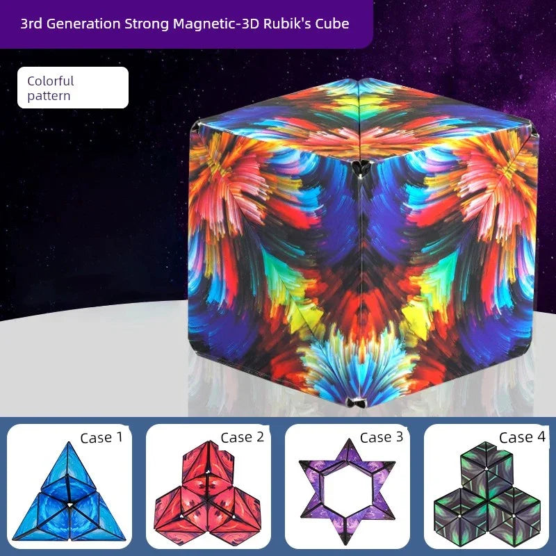 Variety Magnetic Cube Infinite Flip Deformation 3D Geometric Three-Dimensional Thinking Training Kids Educational Toy Boy - Evallys.com