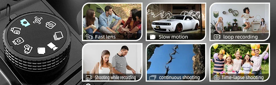 NBD Digital Camera 4K 64MP 16X flip camera suitable, suitable for photography beginners easy to learn and operate camera - Evallys.com