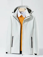 Spring Autumn Casual Jacket Men/Women Outdoor Waterproof and Windproof Hooded Windbreaker Coats - Evallys.com