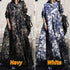 Vintage Cotton Linen Shirt Dress Women’s Autumn Long Maxi Robe - Evallys.com