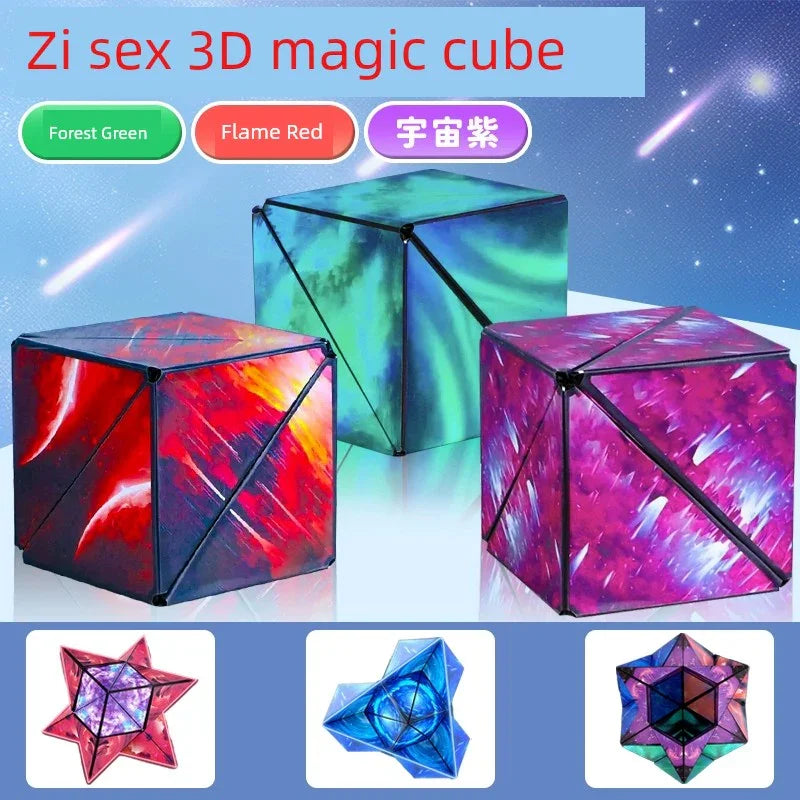 Variety Magnetic Cube Infinite Flip Deformation 3D Geometric Three-Dimensional Thinking Training Kids Educational Toy Boy - Evallys.com