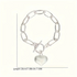 925 Sterling Silver Bracelets Fashion Cubic Peach Heart Pendant Chain Bracelet for Women Jewelry Anniversary Valentine's Day USA - Evallys.com