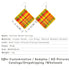 SOMESOOR Madras & Plaid Fabric Design Wooden Drop Earrings Afro Ethnic Headwrap Pattern Print Ear Dangle Jewelry For Women Gifts - Evallys.com