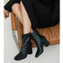 2024 Autumn Winter Soft Leather Split toe Tabi Women Ankle Boots Fashion Thick High heels Chunky Shoes Ins Style Short Booties - Evallys.com