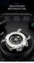 FEICE 2025 new double-sided skeleton trend men's automatic mechanical watch luminous waterproof-FM511 - Evallys.com