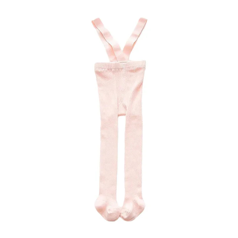 Children s Solid Color Winter Leggings with Stretchable Suspender Tights for Girls and Boys - Infant and Toddler Baby Pantyhose - Evallys.com