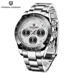40mm New V2 PAGANI DESIGN Men's Quartz Watches Sapphire Retro Chronograph Stainless Steel Waterproof Watch Men Relogio Masculino - Evallys.com