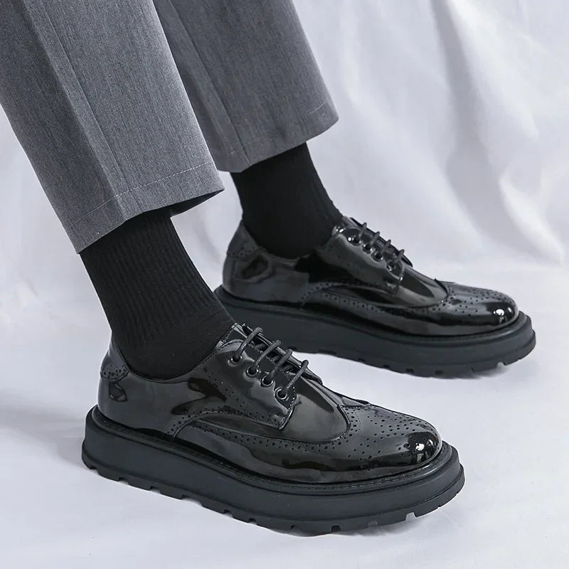 Green Patent Leather Oxford Shoes – Men’s Formal Business Dress Shoes - Evallys.com