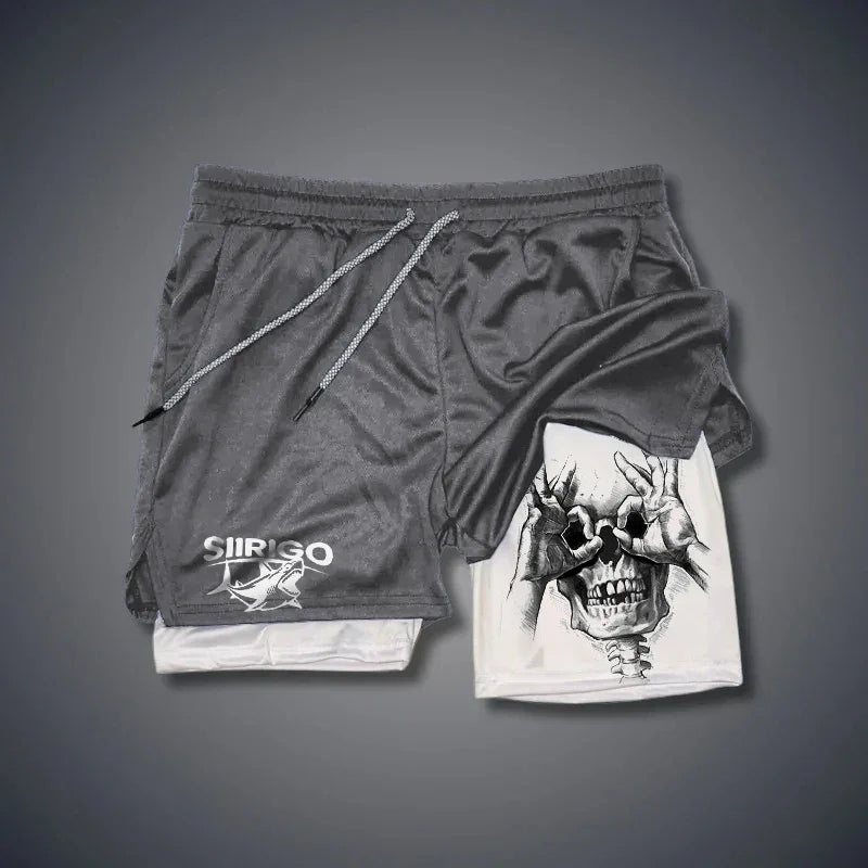 NEW Sport Running Casual Breathable Shorts Men Double-deck Jogging Quick Dry GYM Shorts Fitness Workout Men Shorts - Evallys.com