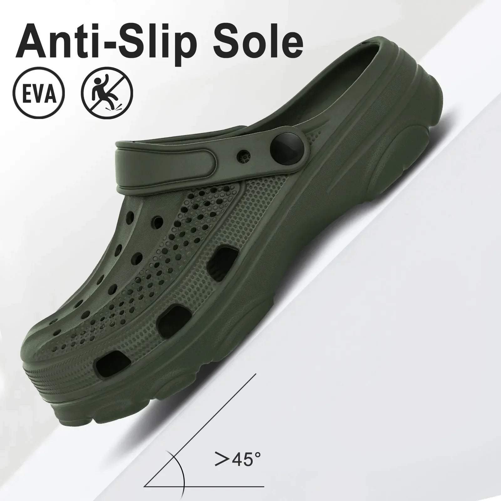 Comwarm Men’s Clogs – Breathable Non-Slip Garden & Beach Sandals - Evallys.com