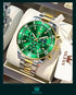 OLEVS Men's Watches Top Brand Luxury Watch for Men Original Waterproof Stainless Steel Chronograph Moon Phase Date Rota Dial - Evallys.com
