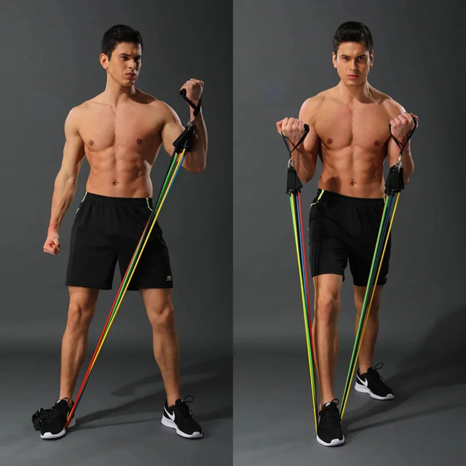 11PCS Fitness Bodybuilding Elastic Bands Pull Rope Workout bands Resistance Bands Latex Tubes Pedal Excerciser Crossfit Fit - Evallys.com
