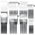 48pcs Black Gold Cutlery Set Knife Fork Coffee Spoon Dinnerware Stainless Steel Tableware Flatware Western Kitchen Silverware