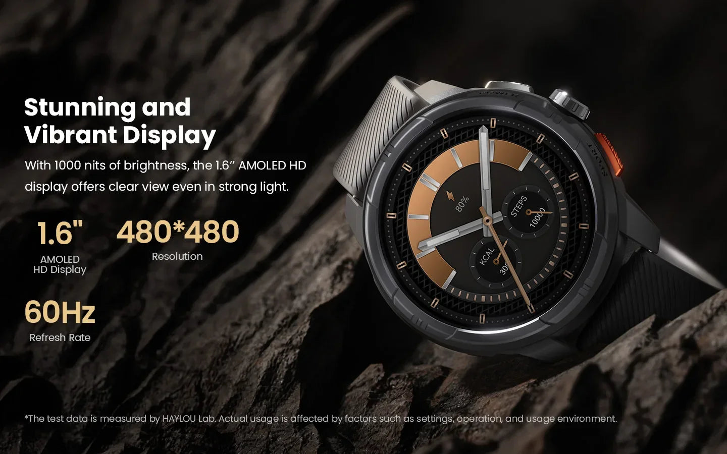 HAYLOU Solar Ultra GPS Smart Watch 1.6” AMOLED Display 60Hz Refresh Rate Bluetooth Calls 5ATM Water Resistance Sports Smartwatch - Evallys.com