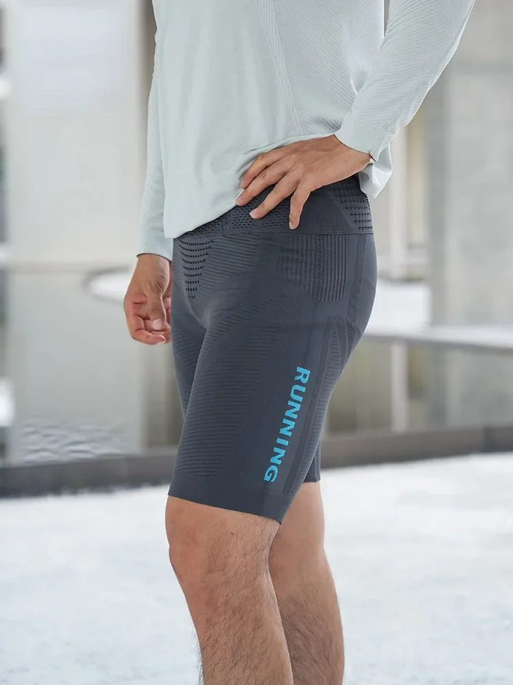 Sports Running Jogging Shorts Mens Cycling Breathable Elastic Slim Fit Shorts Summer Fashion Letter Print Men's Quick-dry Shorts - Evallys.com
